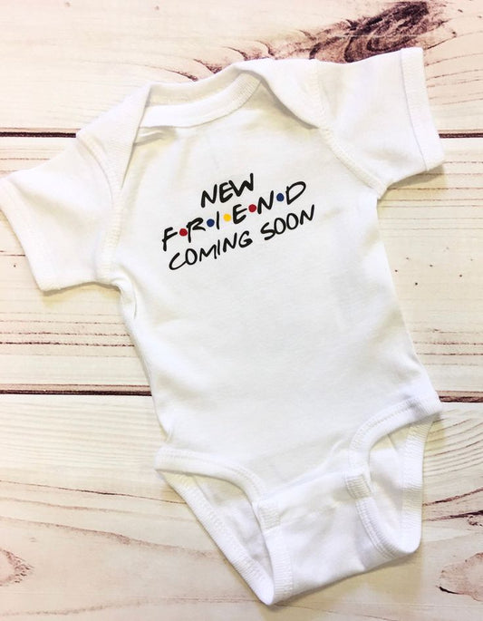 Baby Announcement Onesie | New Friend Coming Soon