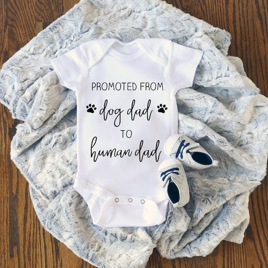 Baby Announcement Onesie | Promoted From Dog Dad To Human Dad